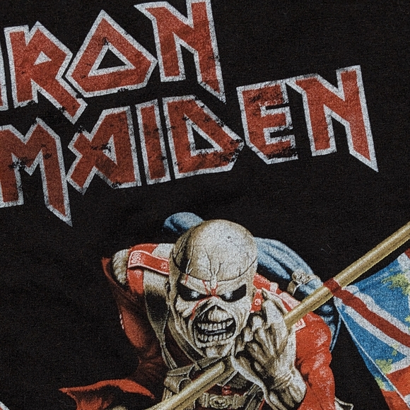 Band Shirt Iron Maiden Heavy Metal music tee XL Philips Philcos black unisex men - Picture 5 of 9
